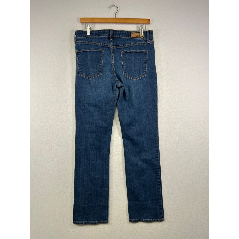 Classic Casual Denizen Levi's Women 10M Blue Straight Leg Mid Rise Stretch Jeans - Picture 2 of 12
